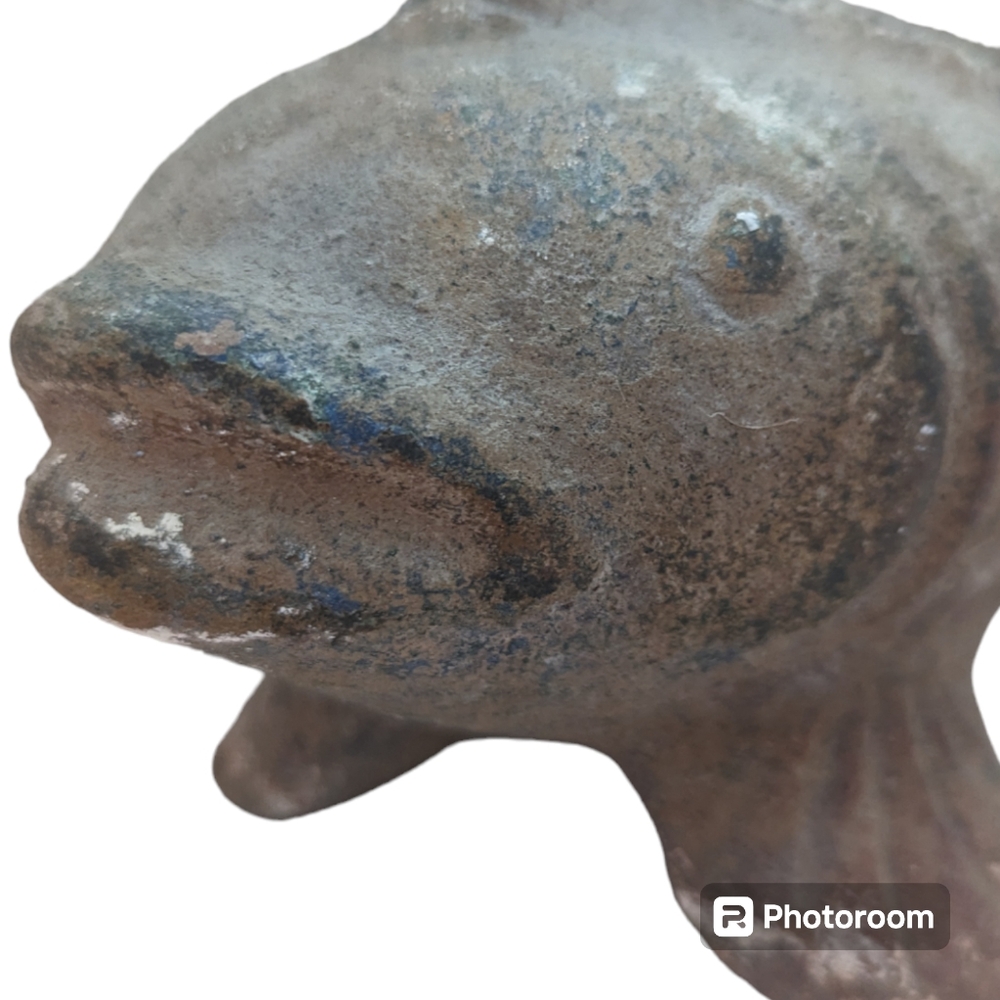 Vintage Rustic Coy Fish Clay Planter - Picture 2 of 6